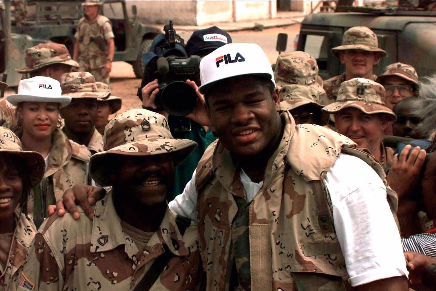 Riddick Bowe, heavyweight boxing champion, pictured in the early 1990s