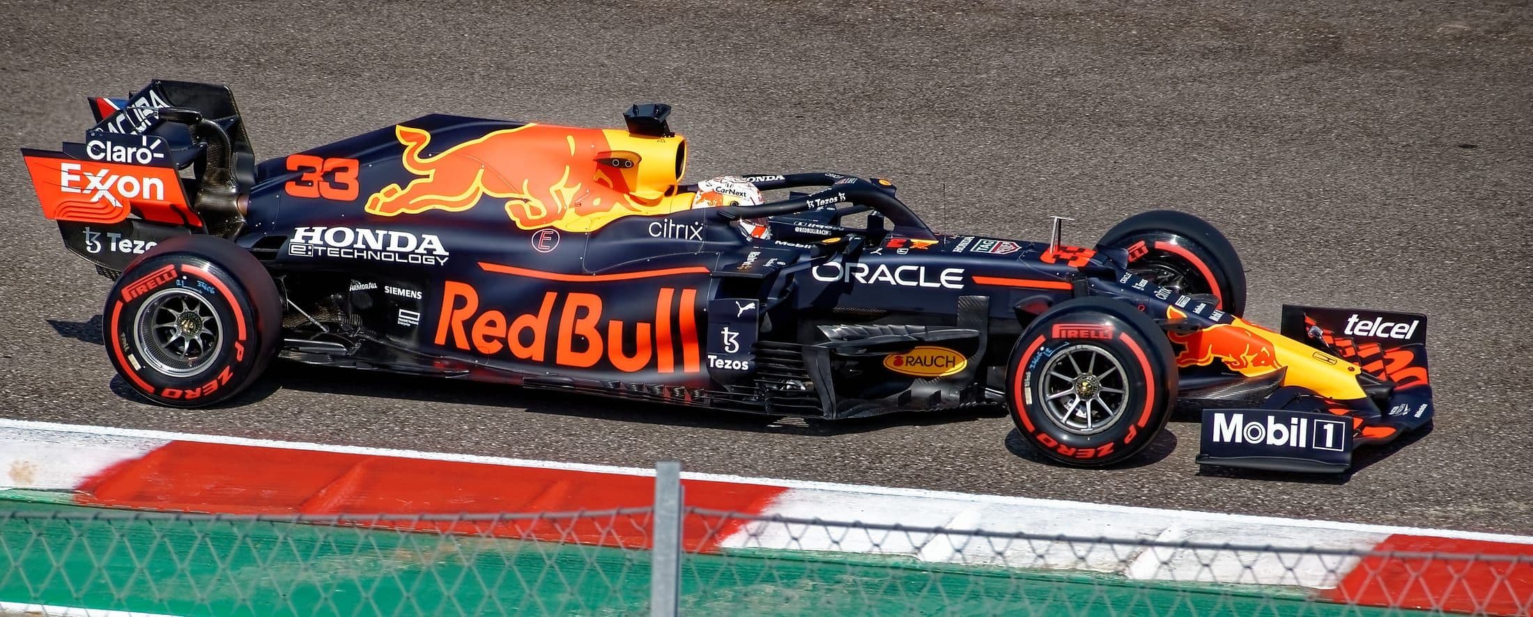 Max Verstappen driving his Red Bull Formula 1 car, 2021 season