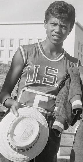 Wilma Rudolph in United States team kit, 1960