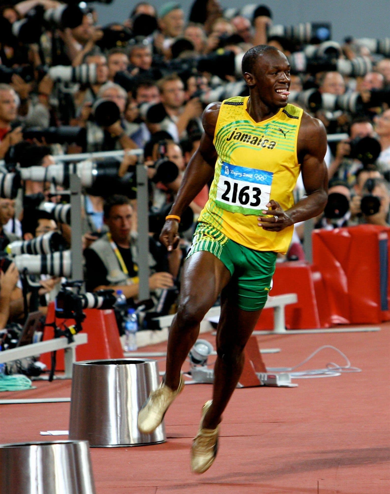 Usain Bolt sprinting